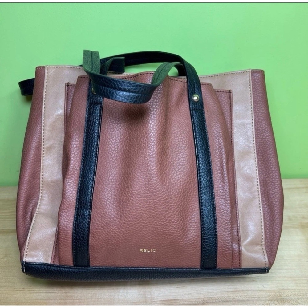 Relic Make Today Great Bag preppyOf Brown Snap Tote Purse Bag